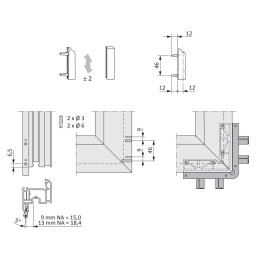Zawias dolny skrzydła Siegenia Titan AF Ø 6x12/12 do PCV - TBEB6180
