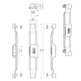 Zabierak pod klamkę z pojedynczym widelcem Fapim 1558_Z5