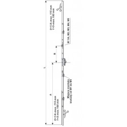 Zasuwnica okienna ROMB M1/A Hw 750-980mm czop grzybkowy - ID 002-012