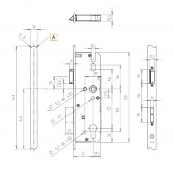 Zamek - Kaseta naprawcza KFV 92/35 do zasuwnicy - 3479670