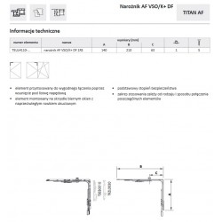 Narożnik AF VSO/K+ DF 1RS Siegenia Titan AF - ID TEUL4110