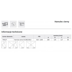 Hamulec cierny Siegenia Gr.280/236,5 - okucia-sklep.pl