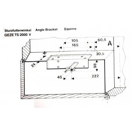 Kątownik montażowy do Geze TS 2000V  - ID 055766
